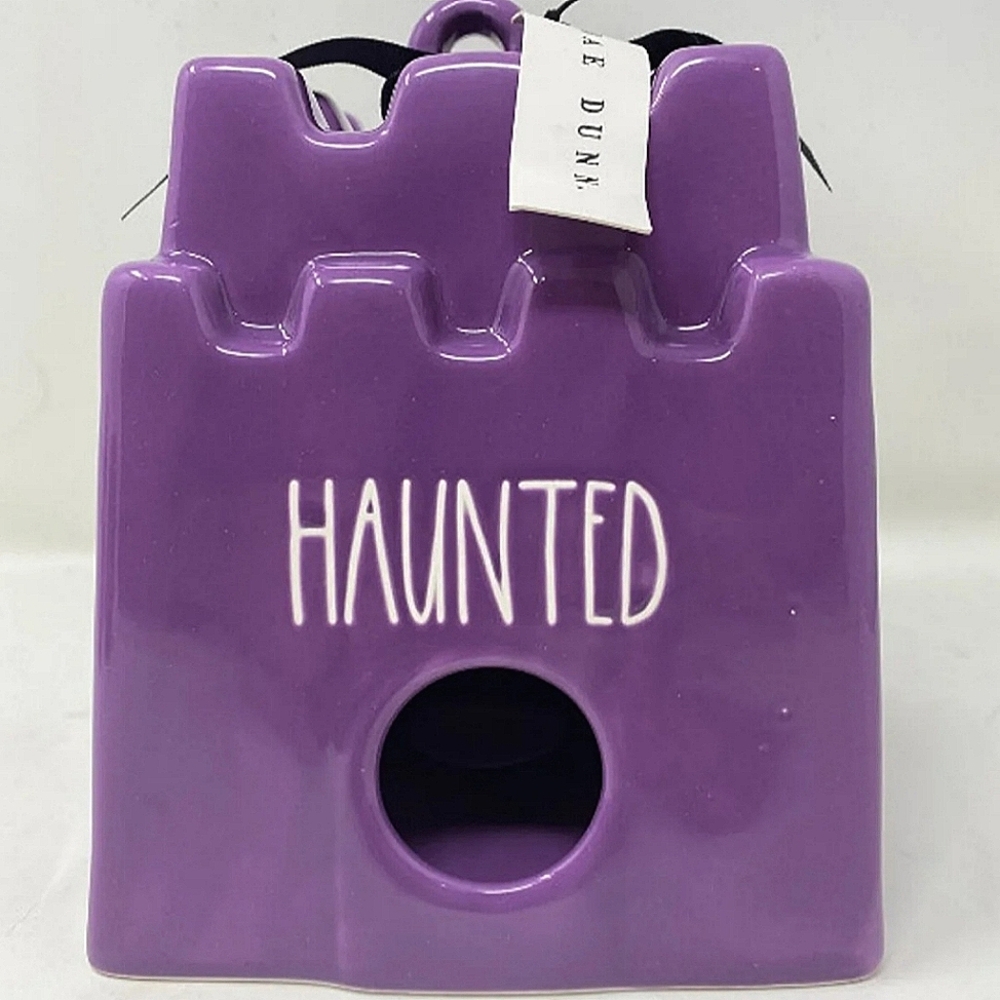 Rae Dunn Haunted Castle Birdhouse decor